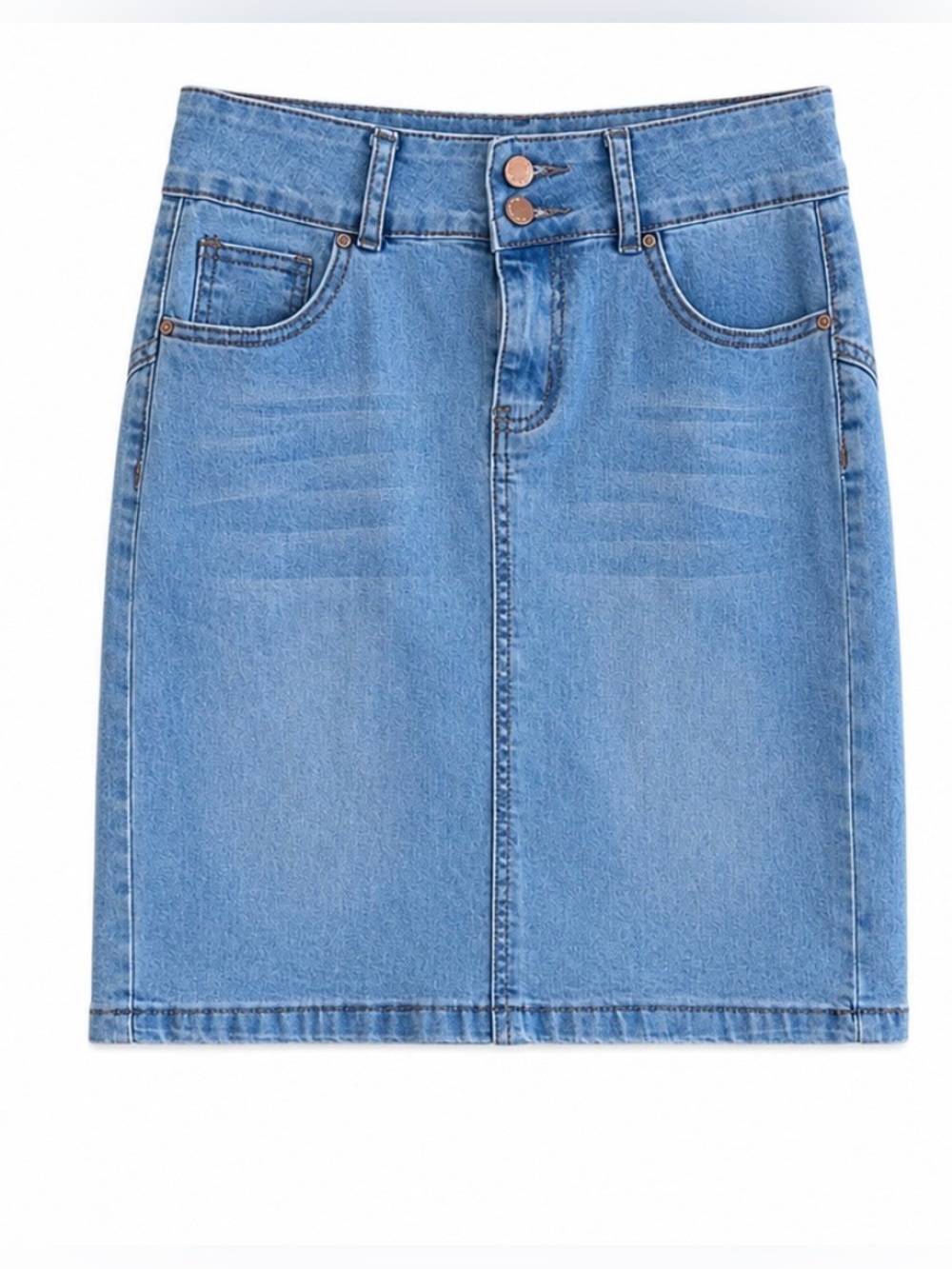 Nina Rossi Light Blue Denim A-Line Skirt Size M